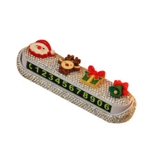 Christmas Car Temporary Parking Number Plate Rhinestones Display