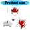 Sturdy Alloy Maple Leaf Clasps Emblems for Long Time Use Apparel 3