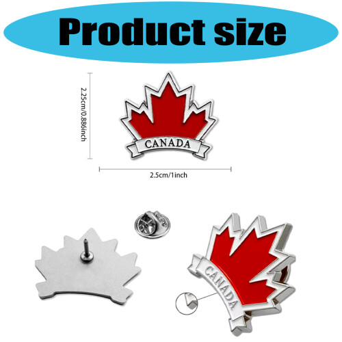 Sturdy Alloy Maple Leaf Clasps Emblems for Long Time Use Apparel 2