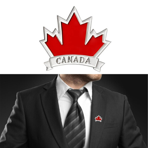Sturdy Alloy Maple Leaf Clasps Emblems for Long Time Use Apparel 1