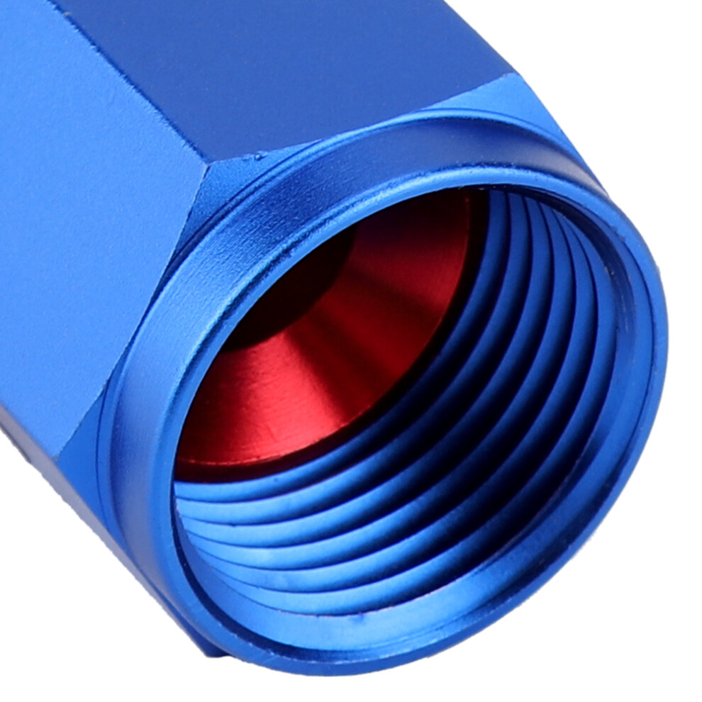 An10 Twist Lock Oil Fuel Line Fitting Cnc Machined 6061 Aluminum Blue 7681362825628