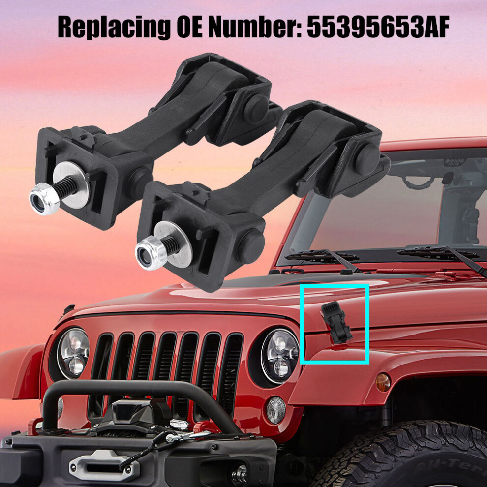 Replacement Hood Latch Catches & Brackets For Jeep Wrangler Jk 55395653Af 7651362825614