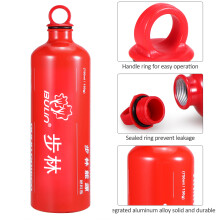 Robuste Aluminium-Kraftstoffflasche 500ML-1500ML auslaufsicherer Camping-Gasbehälter