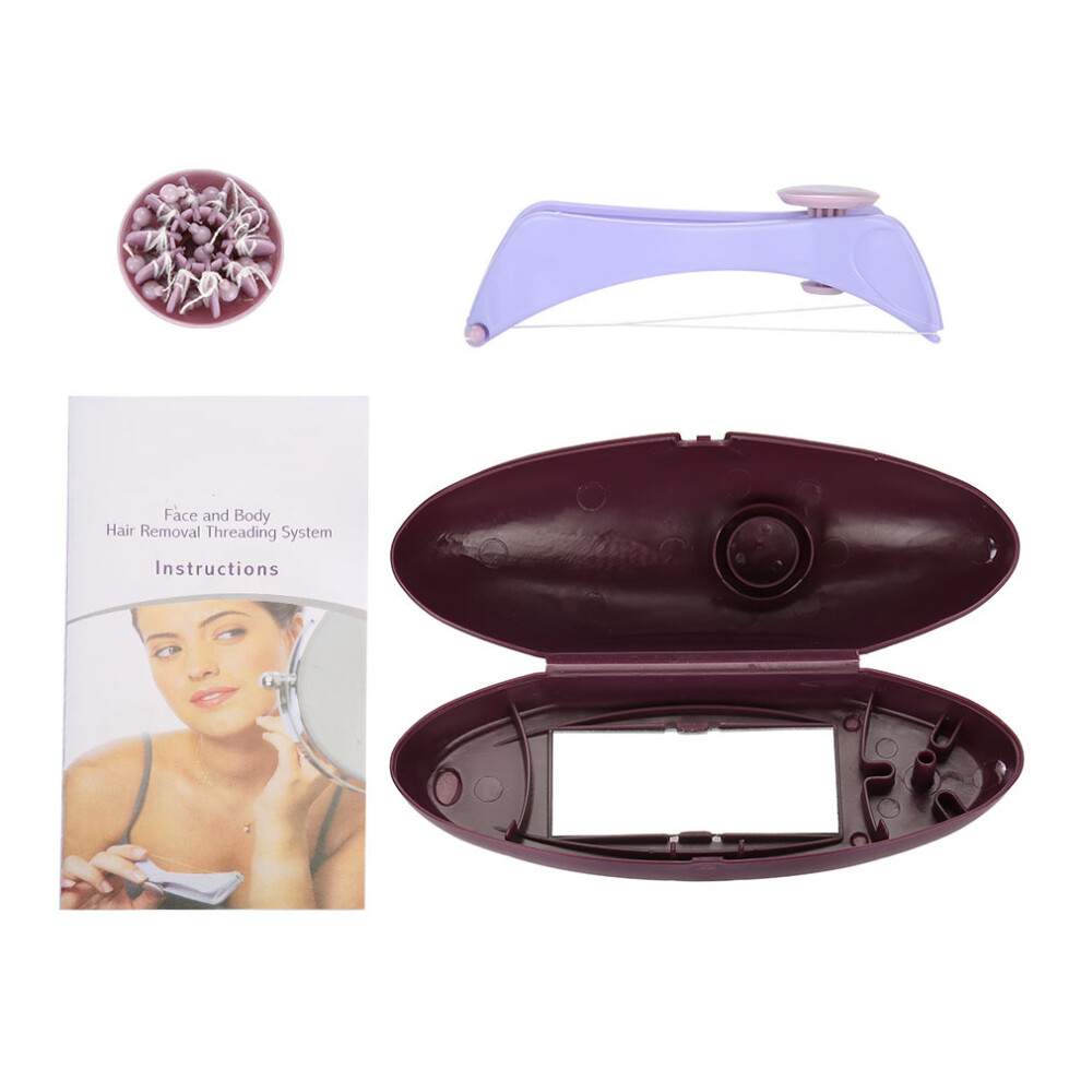 Facial Hair Removal Threading Epilator with 10 Cotton Lines - Glasses Box