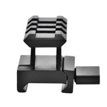 Hoch gelegene Montageschiene 20 mm Picatinny-Schiene aus Aluminium Schwarz, 45 mm Länge