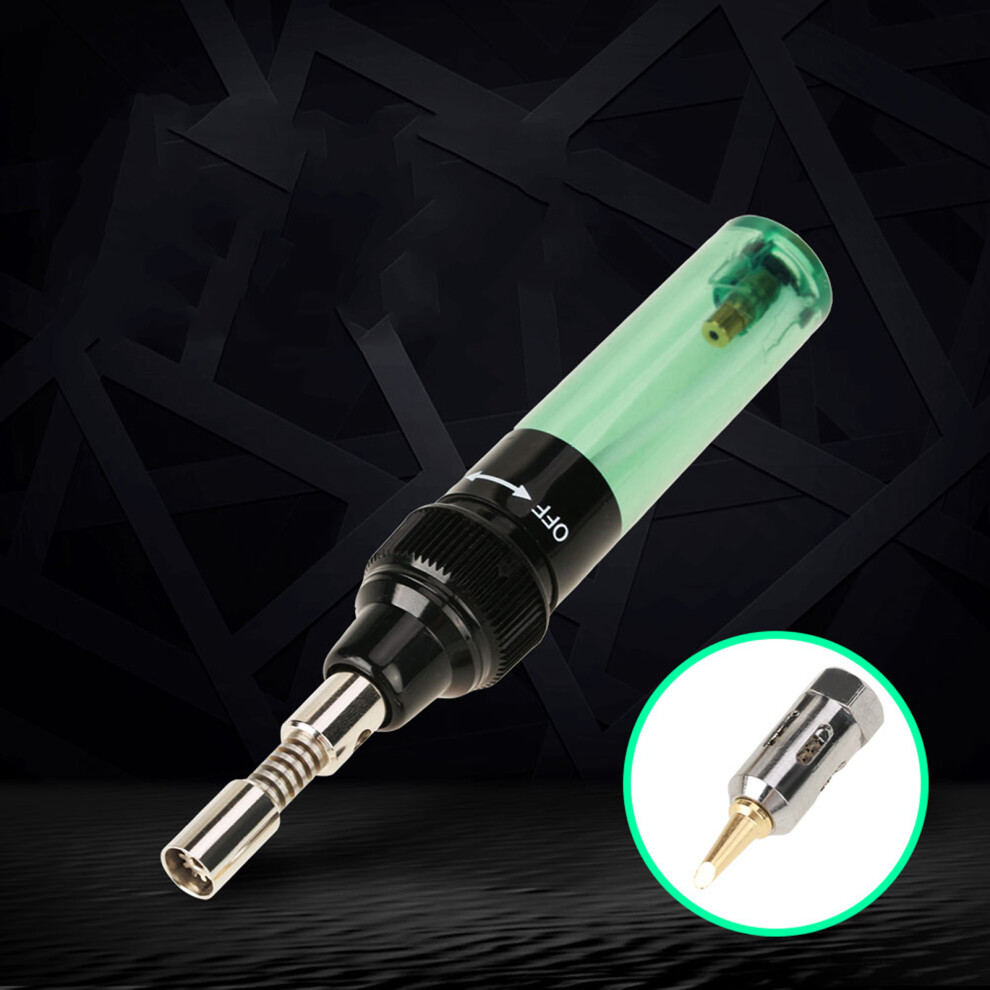 Green Cordless Butane Gas Blower Torch Soldering Iron 1300C 15Cm 7631362828228