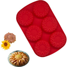 Silikon-Kuchenform mit 3D-Blumenmuster, flexible, antihaftbeschichtete und hitzebeständige Dessertform für vielseitige Verwendung, wiederverwendbar