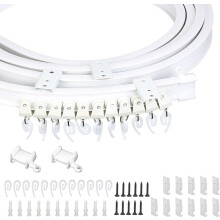 Sistema di binari per tende da soffitto resistenti per la privacy e la decorazione della casa con design flessibile per uno scorrimento senza sforzo,