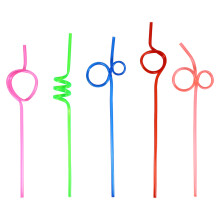 Pailles à boire de couleurs assorties, pailles réutilisables en plastique recyclable de haute qualité, design spiralé pour les fêtes et