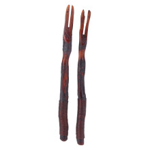 DIY Resin Art Supplies Torled Wire Handle Forks Phoebe Wood Tableware Eco Friendly Natural Kitchen Cutlery Set Heat Resistant Durable Dining Tools for