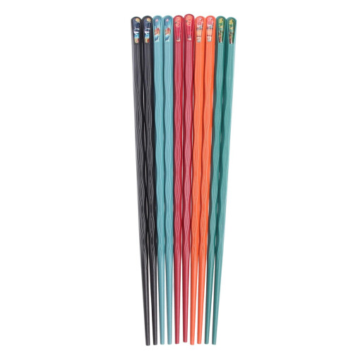 Σετ 5 ζευγαριών από fiberglass chopsticks, επαναχρησιμοποιήσιμα αντιολισθητικά chopsticks,