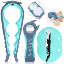 Deschizător de borcane pentru mâini slabe, deschizător de sticle multifuncțional ușor de utilizat, cu design ergonomic și prindere