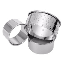 Stabile und langlebige englische Muffin-Ringe aus Edelstahl mit doppelt gerolltem Rand, antihaftbeschichtet, ofenfest, Metall-Crumpet-Ringe zum