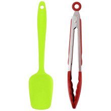Set de spatule din silicon, mâner ergonomic, design antiaderent rezistent la căldură, miez din oțel inoxidabil, ustensile pentru bucătărie