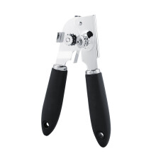 Abridor de latas manual profissional ergonômico e resistente com cabo ergonômico em aço inoxidável de qualidade alimentar e abridor de garrafas