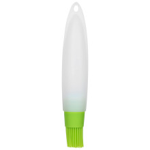 Pinceau à pâtisserie pour la cuisson et le barbecue, en silicone alimentaire flexible et résistant, avec petit orifice pour appliquer l'huile.