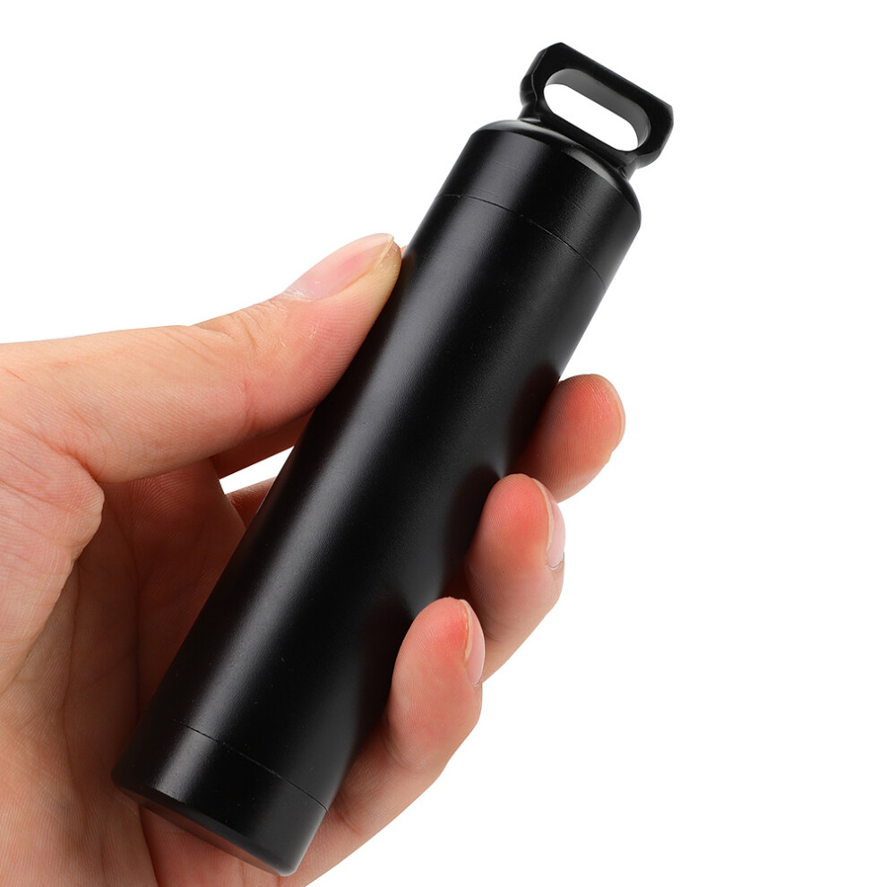 Waterproof Aluminum Alloy Pill Bottle 13.4cm Outdoor Survival Container