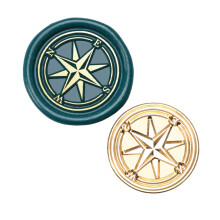 10Pcs Embossed Seal Stamp Head Scrapbooking-compass number 2