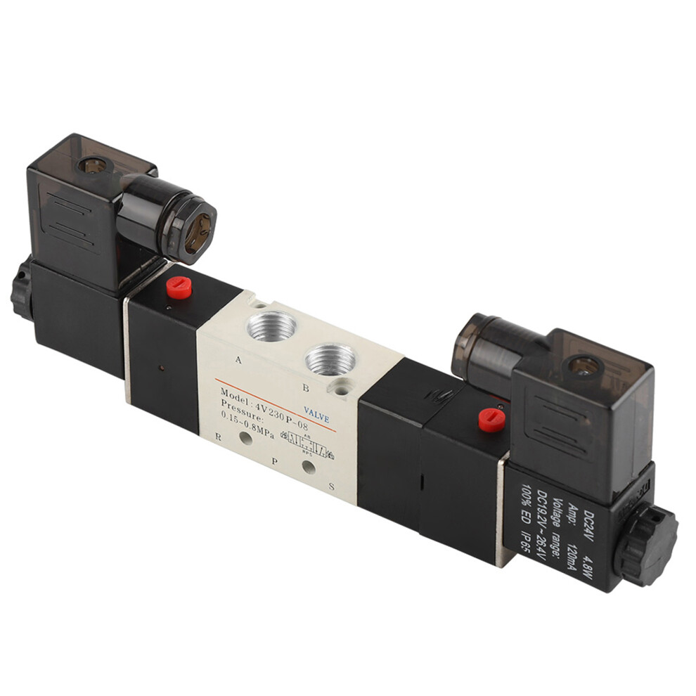4V230-08P Pneumatic Solenoid Valve Dc 24V 3-Position 5-Way 0.15-0.8Mpa 8771362830230
