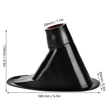 Robuster schwarzer Angelrutenhalterständer für Kajak, Kanu, Boot, 28 mm Durchmesser