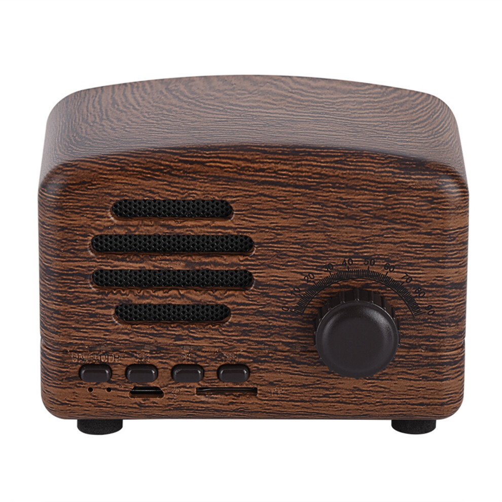 Portable Retro Bluetooth Speaker Wood Desktop Fm Radio 3W 1200Mah 8321362830626