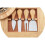 Cheese Storage Board With 4Pc Knife Set, Natural 5