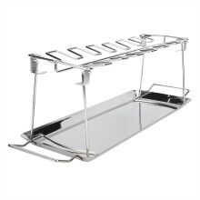 Grill Master's Essential, Suport pentru pulpe de pui din oțel inoxidabil, Gătire perfectă și încălzire uniformă pentru un grătar suculent,