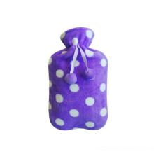 Hot Water Bottle Cover 2L Capacity Coral Fleece Knitted Flat Hot Water Bag Reusable Hand Warmer Winter