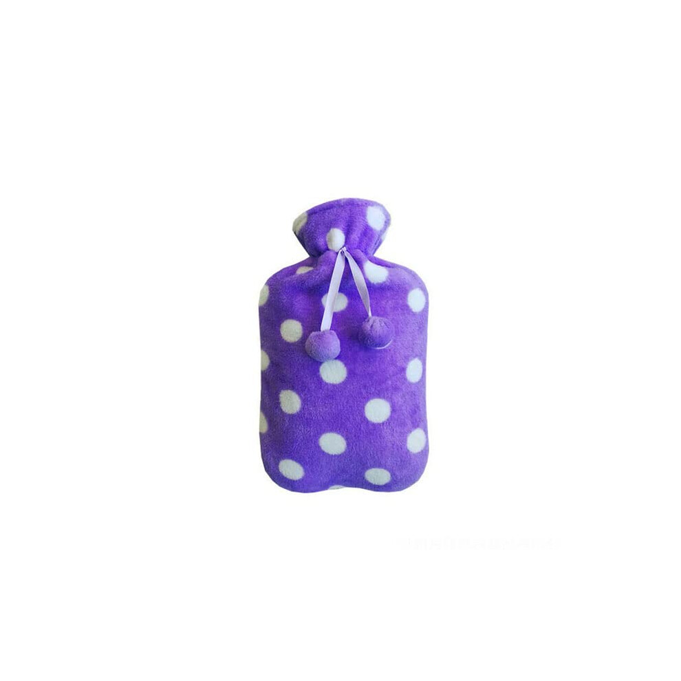 Coral Hot Water Bottle Cover 2L Capacity Fleece Knitted Flat Hot Water Bag Reusable Hand Warmer Winter