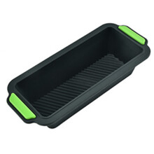 Moule à cake en silicone antiadhésif, idéal pour la pâtisserie professionnelle, compatible lave-vaisselle, démoulage facile.