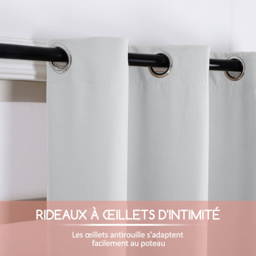 Cortinas opacas para quarto, com isolamento térmico e ilhós, em tecido impermeável e de secagem rápida, que bloqueiam a luz. 1