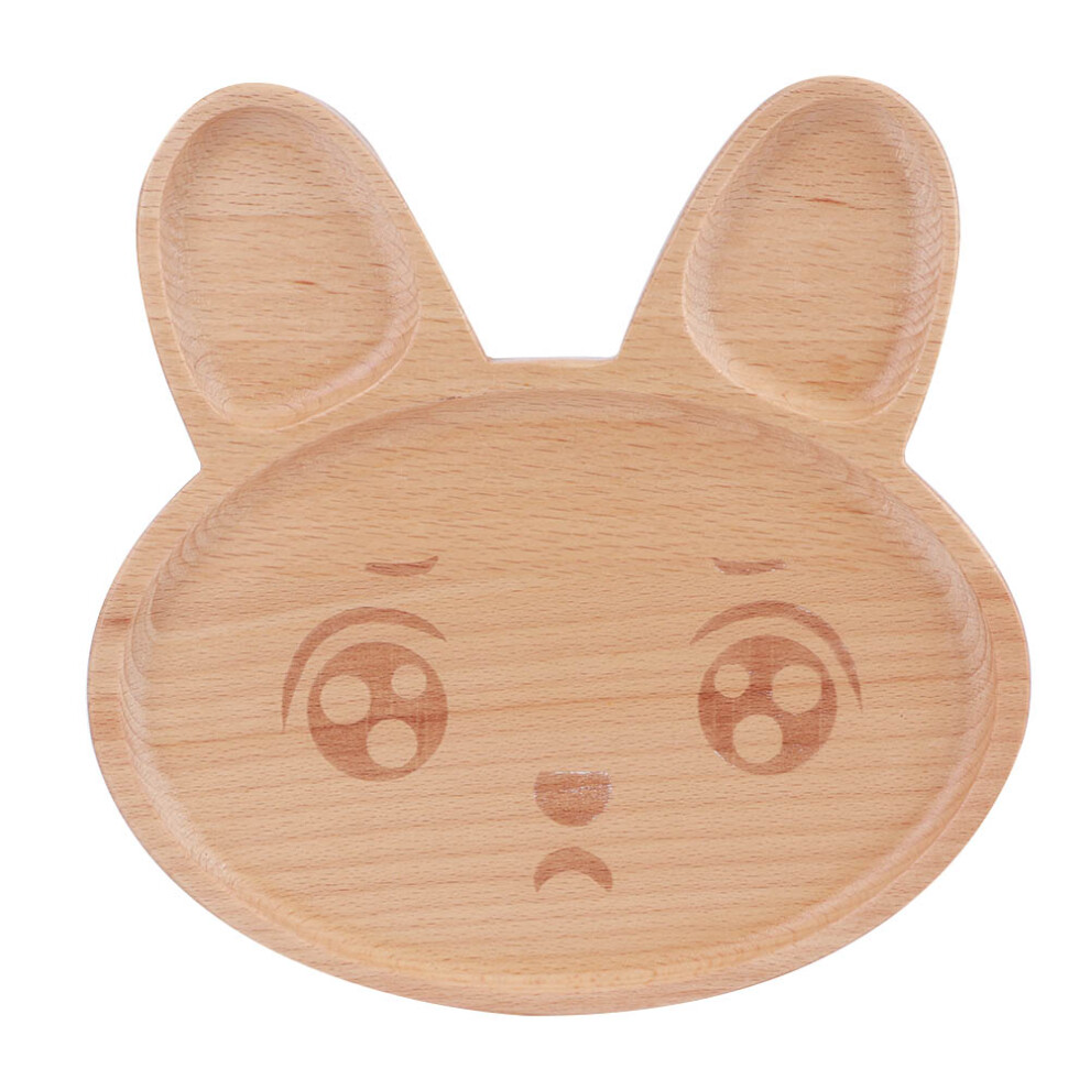 Non-Slip Panda Shaped Bamboo Food Plate, Exquisite Workmanship and Safe Bamboo Material, Divided Compartments for Toddlers, Easy to Store and Perfect