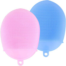 Brosse de massage avec luffa en silicone, expérience relaxante favorisant une peau saine, fixation murale pour un rangement peu encombrant, durable