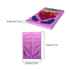 1 buc 3D silicon mucegai Fondant instrumente Relief Vintage stil baroc matrițe tort dantelă decorativă pentru ciocolată biscuiți lut proiecte de