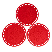 Durable Trivet Mat, Environmental Food Grade Silicone Heat Resistant Flexible Non Slip Multi Use Trivet for Countertops Tables Protects Surfaces From