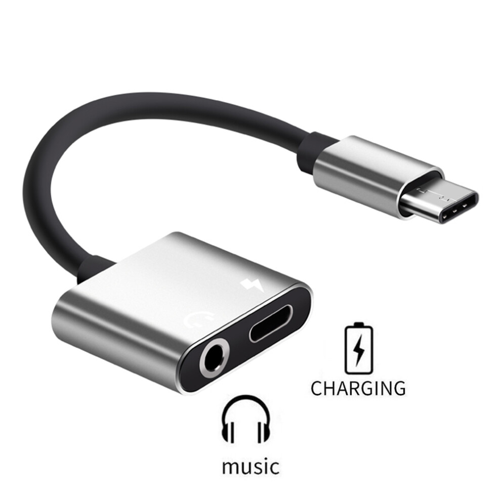 Type-C To 3.5Mm Earphone & Charging Adapter For Mobile Phones Compact Design 4611362835214