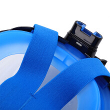 Full Face Snorkel Mask Diving 2-in-1 Dry Breath Blue M