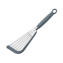 Espátula ergonômica com fendas, resistente ao calor e flexível para panelas antiaderentes, utensílio de cozinha profissional, leve e com cabo de