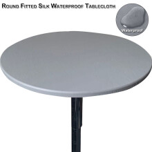 Nappe en vinyle, housse élastique et lavable pour une utilisation intérieure et extérieure, grise (disponible en plusieurs tailles)