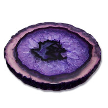 Natural Agate Drink Coasters, Premium Quality Heat Insulating Stone Coasters with Colorful Agate Slices, Breathtaking Natural Beauty for Dining Table