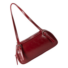 Modern PU Glossy Finish Handbag Stylish Shoulder Bags-Red