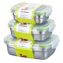 Lancheiras reutilizáveis, recipientes de aço inoxidável para alimentos, conjuntos de armazenamento à prova de vazamentos para uso diário,