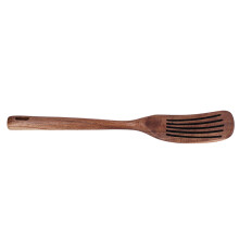 Espátula de madeira inodora para cozinhar, colher de cozinha com cabo longo resistente ao calor, feita de madeira de teca, utensílio antiaderente