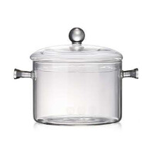Healthier Cooking Choice, Multi-purpose Cookware Set, Clear Glass Saucepan, Heat-resistant Borosilicate Glass Pot and Pan for Pasta Soup, Fast Heat Co