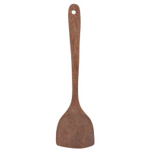 Espátula de madeira resistente ao calor com superfície lisa, utensílio de cozinha com cabo ergonômico e durável para uso seguro em panelas