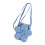 Stylish Floral Pattern Shoulder Bag Breathable Cotton-Blue 1