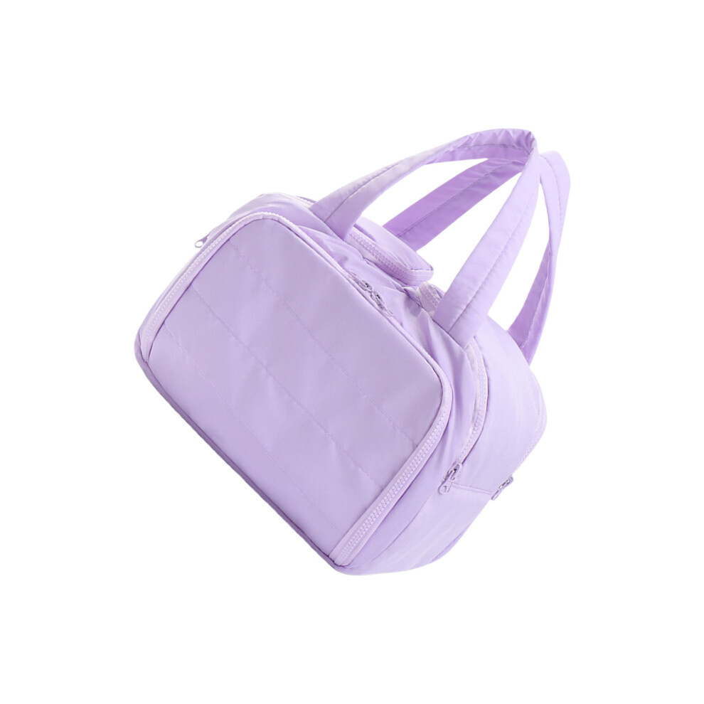 Lavender Lightweight Cosmetic Makeup Bag Organizer With Handle