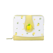 Dames kleine compacte portemonnees Pu lederen clutch-Geel