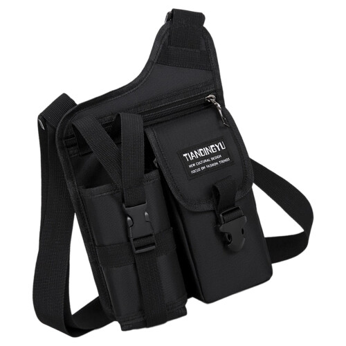 Travel Shoulder Bag Practical Fabric Ergonomic Carrying-Black