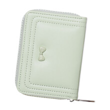 Compact Wallet for Women Pu Leather Credit Card-Light Green